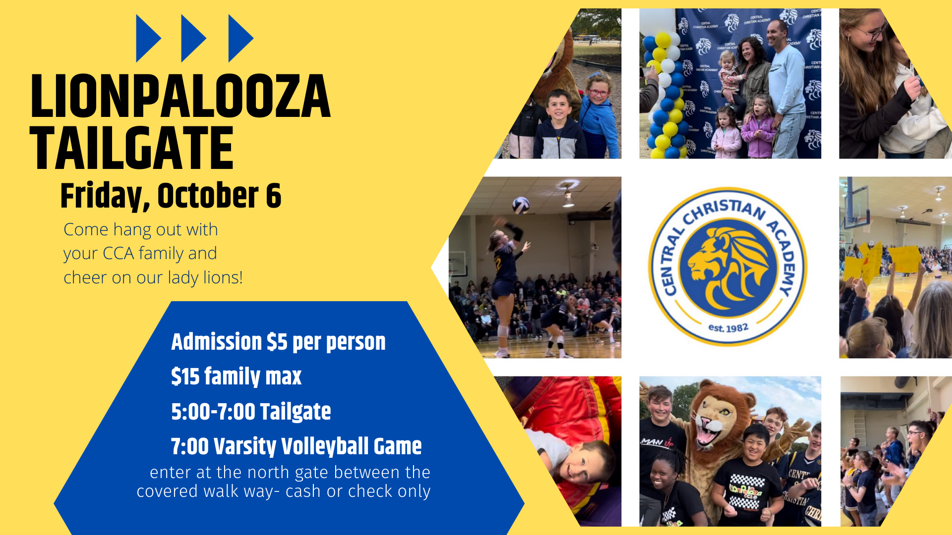 Lionpalooza Tailgate and Volleyball - CCA Central Christian Academy